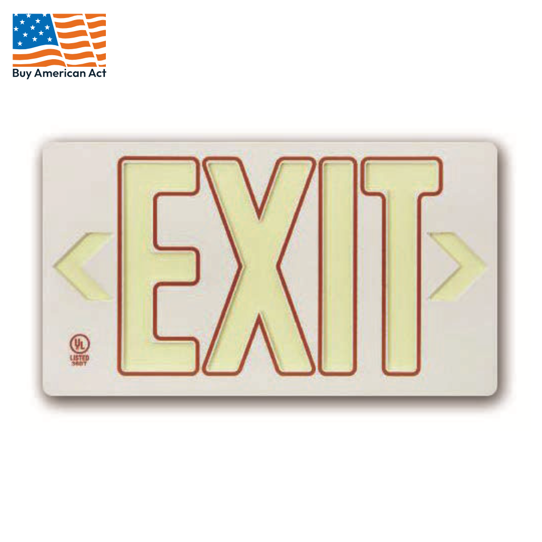 SELF-LUMINOUS EXIT SIGN - Non-Electric