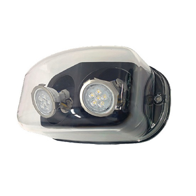 <strong>XPEMU SERIES</strong><br/>
<em>LED HAZARDOUS LOCATION EMERGENCY UNIT</em><br/>
MR-16 base LED lamp heads | fully adjustable | bright 3.3 watt
